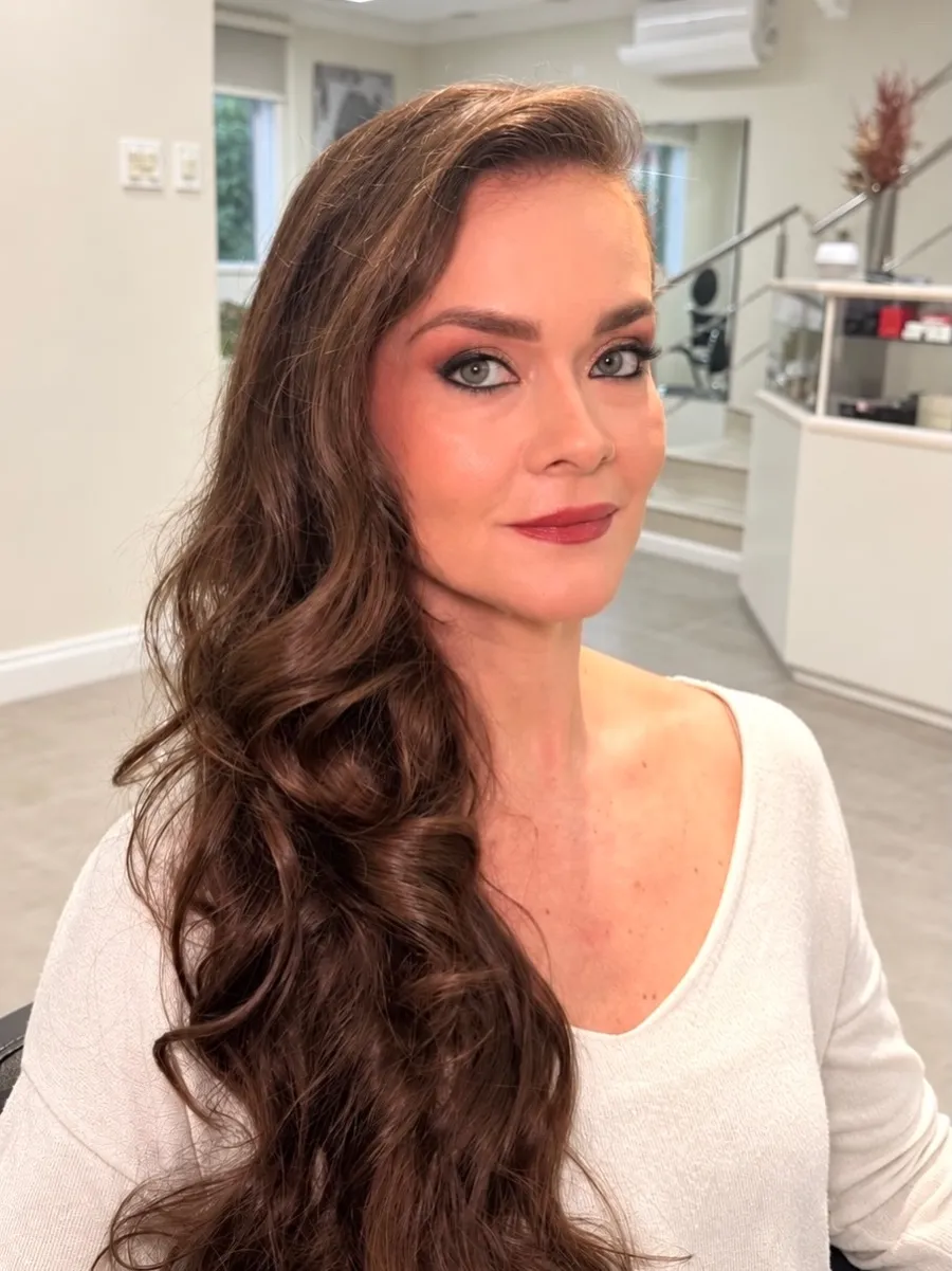 Cabelo longo com ondas